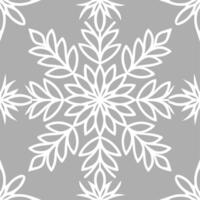 Elegant snowflake lace seamless tile pattern with intricate patterns and soft white tones vector