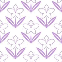 Elegant Easter lilies and butterflies seamless tile pattern with soft pastel hues vector