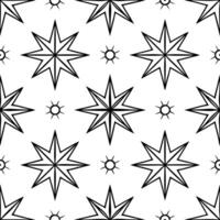 Elegant Christmas stars and snowflakes seamless tile pattern with sparkling accents vector