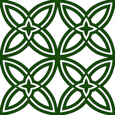 Elegant Celtic knots and four leaf clovers seamless tile pattern with rich green hues