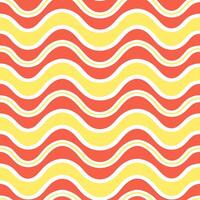 Dynamic summer seamless pattern with abstract waves and bright colors for a modern energetic style vector