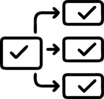 Document workflow illustrated by floating checklists with glowing indicators symbolizing task completion and process management vector