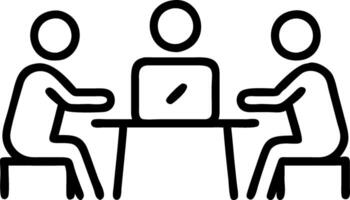 Diverse business partners negotiate in a boardroom meeting with multiracial executive team discussing financial partnership agreements project strategy and brainstorming while sitt vector