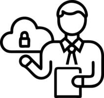 digital security concept interactive elements vector