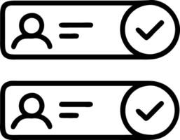 Digital panel with multiple approval buttons and user profiles representing data approval in a digital management system vector