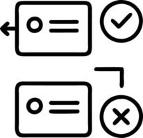 Digital interface displays task approval with Approve and Reject buttons representing workflow approval processes and decision making Set 2 vector