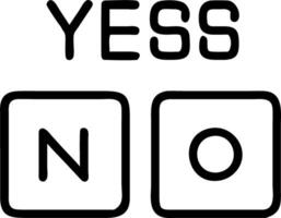 Decision Blocks Yes and No blocks glowing in a decision making scenario vector