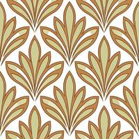 Design a seamless pattern featuring Art Nouveau botanical motifs with flowing lines in earthy tones vector