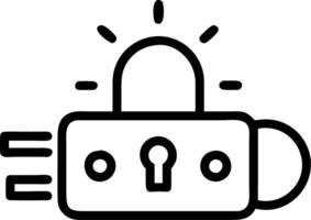 Data protection represented by a glowing lock symbolizing secure user information and privacy in a digital security context vector