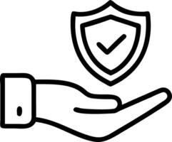 Cybersecurity shield depicted by a hand holding a glowing shield with a VPN secure icon in a digital protection scenario vector