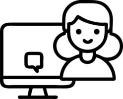 Cute African girl participates in distance learning via virtual online class conference with teacher tutor and peers studying together at home on computer Set 9 vector