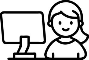 Cute African girl participates in distance learning via virtual online class conference with teacher tutor and peers studying together at home on computer Set 7 vector