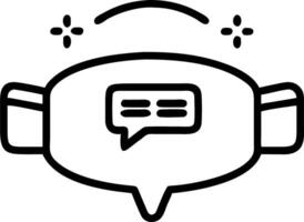 Customer Support A holographic headset with icons of chat and call hovering around it representing customer support in a digital support system Set 3 vector