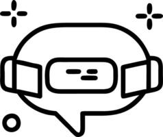 Customer Support A holographic headset with icons of chat and call hovering around it representing customer support in a digital support system vector