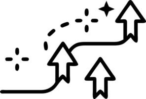 Customer journey depicted by a glowing holographic flowchart path with upward arrows symbolizing progression within a business strategy Set 2 vector