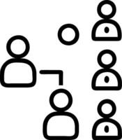 Customer segmentation illustrated by floating holographic user icons with demographics and roles in a marketing analysis scene vector