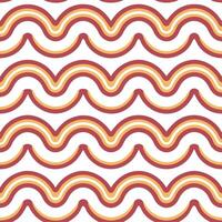 Curate mid century style seamless pattern with retro wave elements isolated designs offering scalable graphics for print shop vector