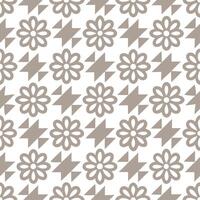 Create a seamless pattern combining vintage houndstooth with floral motifs in muted tones for an elegant fabric design Set 4 vector