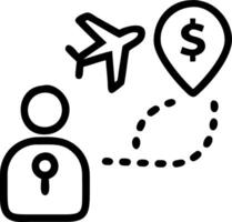 Craft budget plan travel selecting affordable routes booking early comparing lodging options ensuring fun exploration without empty wallet vector