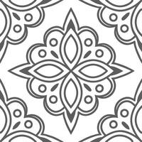 Craft vintage frame seamless pattern with symmetrical tile elements ornate decorations high resolution format vector
