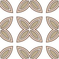 Create a seamless pattern combining paisley and geometric shapes in muted earth tones vector