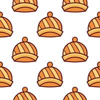 Cozy knitted blanket seamless tile pattern with autumn colors and textured details vector