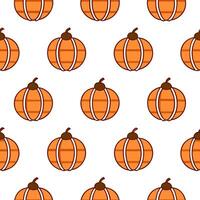 Cozy autumn seamless pattern with plaid pumpkins and acorns for a comfortable fall vibe vector