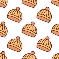Cozy autumn knitted blanket seamless tile pattern with warm colors and textured details Set 2 vector