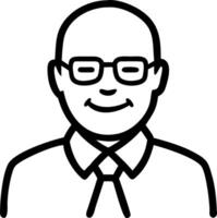 Confident smiling middle aged businessman executive and manager stands in office wearing glasses poses for headshot close up portrait showcasing professionalism and maturity concep vector
