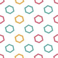Colorful retro polygon seamless tiles lively hues on white background great for fabric design vector