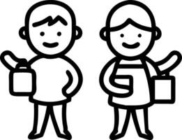 Cheerful diverse schoolchildren pose in classroom holding notebooks and backpacks smiling happily after school reopening embodying diversity and back to school concept Set 2 vector