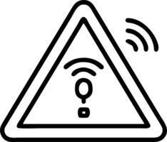 Caution alert illustrated by a red triangle warning icon glowing over a futuristic interface indicating potential issues or warnings in a digital setting vector