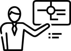 Businessman tracking software updates using a futuristic holographic interface Set 2 vector