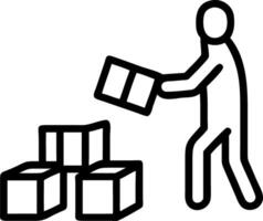 Businessman stacking holographic blocks representing different industries and growth areas vector