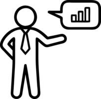 Businessman presenting cost versus quality analysis through advanced holographic metrics vector