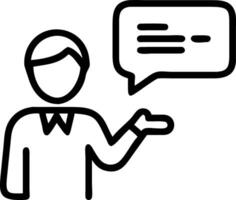 Businessman interacting with virtual chat and feedback interface vector