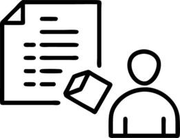 Business professional reviewing project documents and timelines using a holographic document tracker vector