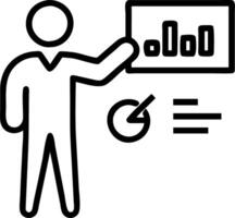 Business professional tracking performance metrics and success indicators with a holographic system vector