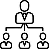 Business professional managing team structures and organization using a holographic visualization vector