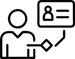 Business professional managing digital onboarding process using a holographic interface vector