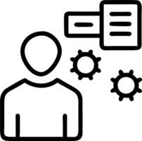 Business professional assigning roles and tasks using holographic user management systems vector