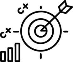 Bullseye surrounded by business and finance icons representing target achievement metrics in a digital business analytics dashboard Set 2 vector