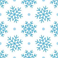 Bright winter snow seamless pattern with bright snowflakes and light snow covering for a fresh winter look vector