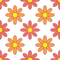 Bright summer flowers seamless pattern with large bold petals and vibrant colors for lively garden themes Set 2 vector
