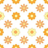 Bright spring sunshine seamless pattern with golden light and vivid flowers for a cheerful vibrant spring design vector