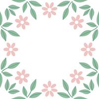 Botanical watercolor frame seamless tile pattern with soft hues and natural beauty vector