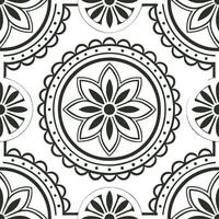 Botanical vintage frame seamless tile pattern with nature inspired elements and classic style vector