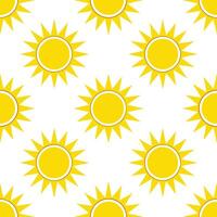 Bold spring sunshine seamless pattern with dramatic sun rays and intense warm hues for striking designs Set 2 vector