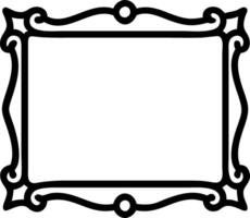 Blue carved wooden frame carved gilded frame on isolated background Neoclassical full picture frame vector