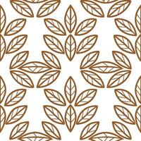 Boho spring leaves seamless pattern with intricate designs and earthy tones for relaxed bohemian styles vector